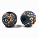 Painted Natural Wood Beads WOOD-T021-53A-03-2