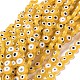 A mano a lume malocchio piatte fili di perle rotonde X1-LAMP-L058-8mm-01-2
