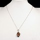 Ожерелья кулона из драгоценных камней со стразами из латуни NJEW-JN01188-6