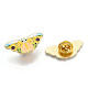 Schmetterling mit Sonnenblumen-Emaille-Pin JEWB-G014-B01-3