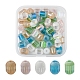 50 pièces 5 couleurs brins de perles de verre galvanoplastie transparentes EGLA-YW0001-36-1