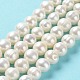 Fili di perle di perle d'acqua dolce coltivate naturali PEAR-E019-03-2