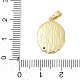 Латунные микро проложить кубического циркония подвески KK-U068-10G-03-3