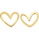 BENECREAT 20pcs 18K Gold Plated Linking Rings Brass Heart Closed Jewelry Connectors for Bracelets Necklace DIY Making KK-BC0006-28G-1