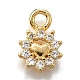 Латунные микро проложить кубического циркония подвески KK-D385-02G-03-1