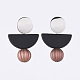 Boucles d'oreilles en acrylique style caoutchouté EJEW-JE03629-2
