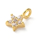 Латунные микро проложить кубического циркония подвески KK-S513-09B-G-2