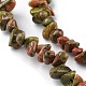 Natural Unakite Beads Strands G-G0003-B13-4