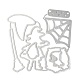 DIYテンプレート用の炭素鋼エンボス加工金属カッティングダイ  装飾的なエンボス印刷紙のカード  ハロウィーンのテーマ模様  マットプラチナカラー  11.2x11x0.08cm DIY-D044-01-2