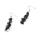 Natural Obsidian Chip Beads Dangle Earrings EJEW-JE04649-10-1