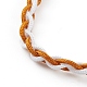 Bracelets tressés réglables en corde de nylon bicolore BJEW-JB05850-02-2