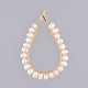Natural Cultured Freshwater Pearl Pendants X-PALLOY-JF00415-1