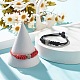 2Pcs 2 Color Alloy with Word Love Beaded Cord Bracelet BJEW-JB07859-2