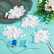 GORGECRAFT 4PCS Rose Lace Sequin Embroidered 3D Fiber Patches Applique Collar Flower Corsage Neckline DIY Craft Patch Accessories for Repairing Decorating Clothes Wedding Dress(Wheat) DIY-GF0006-38-5