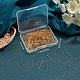 Beebeecraft 300Pcs/Box Open Eye Pins 18K Gold Plated Head Pins 25mm Jewelry Making Findings for Charm Beads DIY Making KK-BBC0002-87-7