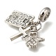 Подвеска из сплава с кристаллами и стразами в европейском стиле PALLOY-A009-04P-2
