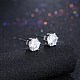 Exquisite 925 Sterling Silver Cubic Zirconia Stud Earrings EJEW-BB20135-3