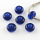Perlas de piedra dorada azul sintética X-RPDL-S001-03-1