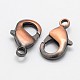 Brushed Red Copper Eco-Friendly Brass Lobster Claw Clasps KK-M154-41R-C-NR-1