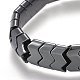 Bracelets extensibles avec perles en hématite synthétiques sans magnétiques BJEW-O179-09-2
