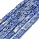 Perles de jaspe tache bleue naturelle G-F631-E04-1