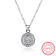 925 стерлингового серебра кубического циркония кулон ожерелье NJEW-BB18867-8