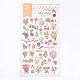 Flower Pattern DIY PVC Label Paster Picture Stickers AJEW-L058-07-1
