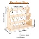 Soportes verticales de exhibición de pulseras/brazaletes de madera ensamblada de 3 nivel BDIS-WH0008-02-2