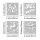 Globleland 4 pz 4 stili in acciaio al carbonio fustelle stencil DIY-DM0002-33-2