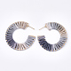 Handmade Raffia Woven Stud Earrings WOVE-S120-06A-1