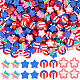 320 шт. 4 стиля бусины из полимерной глины ручной работы на тему Дня независимости CLAY-SP0001-09-1