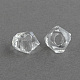 Faceted Transparent Glass Twist Beads GLAA-R144-04-1