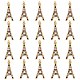 20pcs pendentifs en laiton micro pavé de zircone cubique placage en rack KK-SZ0001-82-1
