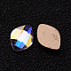 Faceted Leaf K9 Glass Rhinestone Cabochons EGLA-O007-19B-2