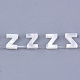 天然石シーシェルビーズ  パールシェルのホワイトシェルマザー  トップドリルビーズ  文字.z  10x2.5~11.5x3mm  穴：0.8mm X-SHEL-T012-60Z-1