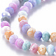 Opaque Baking Painted Glass Beads Strands X-EGLA-N006-009A-A09-3