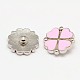 Eco-Friendly Alloy Enamel Clover Jewelry Snap Buttons X-SNAP-F004-38A-NR-1