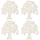 家族の木の切り欠き  DIY工芸品のための空白の木の形  小麦  200x180x2.5mm  2個/セット WOOD-WH0031-06-1