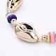 (vente d'usine de fêtes de bijoux) bracelets de perles tressées avec cordon de fil de nylon BJEW-JB05074-05-5