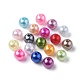 540 Uds. 18 cuentas de perlas de imitación de plástico abs pintadas con aerosol de estilo OACR-YW0001-35B-2