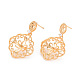 Brass Micro Pave Clear Cubic Zirconia Earring Findings KK-T062-206G-NF-1