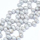 Hebras de perlas de agua dulce cultivadas naturales PEAR-G004-03C-01A-1