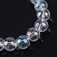 Electroplate Glass Beads Strands EGLA-Q062-8mm-A09-2
