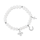Tinysand magnifique perle 925 bracelet à breloques en argent sterling avec oxyde de zirconium TS-B307-W-2