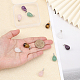 CHGCRAFT 10Pcs 5Styles Teardrop Shaped Charms Natural Stone Pendants for DIY Jewelry Making Decoration G-CA0001-66-3