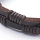 Bracelets de cordon en cuir BJEW-F291-46B-2