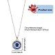 ANATTASOUL 2Pcs 2 Colors Blue Plastic Evil Eye with Crystal Rhinestone Pendant Necklaces Set NJEW-AN0001-25-2