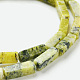 Brins de perles turquoise jaune naturel (jaspe) X-G-G837-15-3