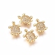 Brass Micro Pave Clear Cubic Zirconia Beads ZIRC-I038-25G-1
