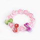 Bracelets extensibles en perles acryliques pour enfants BJEW-JB03885-01-1